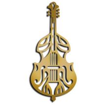 Epikasa - Décoration en Métal Violon 6, Métal, Or, 46x1,5x100 cm