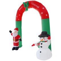 Décoration Extérieure D'Arche Gonflable de Noël, Arche de Bonhomme de Neige Gonflable de Noël de 7,9 Pieds, Décoration Extérieure Gonflable, Arche de
