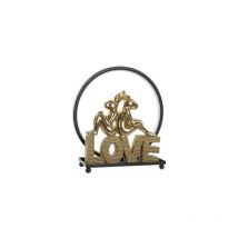 Décoration lumineuse Dkd Home Decor Love Lapin Résine led (30 x 11 x 31,5 cm)