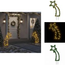 Vidaxl - Décoration lumineuse météore de Noël avec piquets 115 led 89 cm - Décoration Noel - Éclairage Noel - Meteore Luminaire - Sapin Artificiel