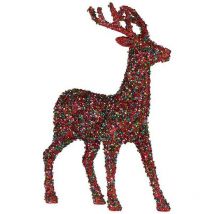 Décoration de renne moyen en plastique multicolore (15 x 45 x 30 cm)