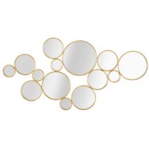 Mauroferretti - Décoration murale avec miroirs ronds dorés Mirrors