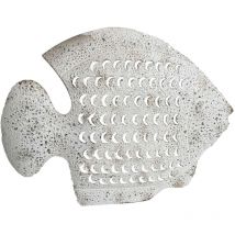 Signes Grimalt - Décoration murale grand poisson style marin nautique décorative en métal blanc
