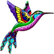 Décoration murale Colibri en métal – Décoration murale en fer forgé – Décoration murale à suspendre – Pour maison, intérieur, extérieur, jardin,