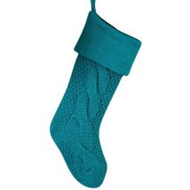 Décoration murale de Noël en laine tricotée pour sac à bonbons, grande capacité de 18 pouces, décorations de Noël personnalisées pour ornements