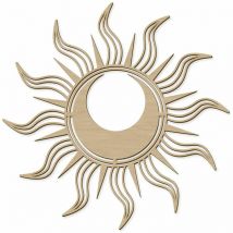 Décoration murale en bois soleil ésotérique