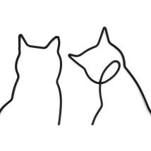Décoration murale en métal Chat