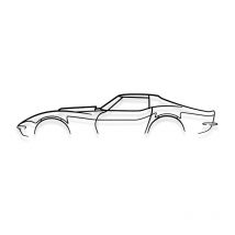 Shape Paris - corvette C3 L88 - décoration murale en métal - Silhouette de voiture, Œuvre d'Art Iconique rétro et pour la Décoration d'Intérieur de