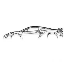 Shape Paris - corvette C8 Z06 - décoration murale en métal - Silhouette de voiture, Œuvre d'Art Iconique rétro et pour la Décoration d'Intérieur de