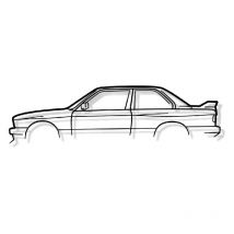Shape Paris - décoration murale en métal - Silhouette de voiture - M3 E30 - 80 cm
