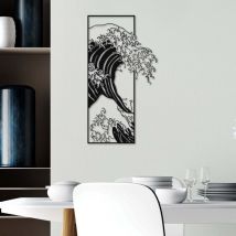 Asir Group Llc - Décoration murale en métal Waves 34 x 62 cm