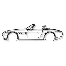 Z8 - DÉCORATION MURALE EN MÉTAL - Silhouette de voiture, Œuvre d'Art Iconique rétro et pour la Décoration d'Intérieur de vos murs - 100CM