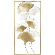 Déco murale Ginko métal doré 50x100cm Atmosphera Créateur D'intérieur