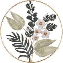 Beliani - Décoration Murale Moderne en Fer Fait à la Main Vert et Or Dubnium