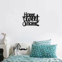 Décoration murale noire Home sweet home 33 x 40 cm h