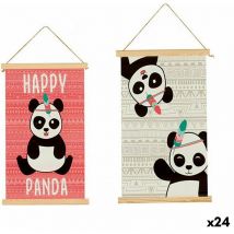 Gift Decor Decoration de Wall Bear Panda 1 x 54 x 33 cm (24 pièces)