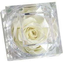 Fei Yu - Décorations de mariage en cristal avec tous les cœurs Décorations pour femme Rose Fleur préservée