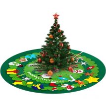 Coocheer - Décorations de Noël de 42 pouces, décoration de fête de vacances, cime d'arbre de Noël en feutre, jupe d'arbre de Noël, décoration d'arbre