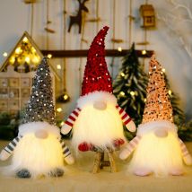 Décorations de Noël Décorations de Noël Paillettes de Noël avec lumières