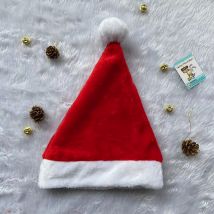 Décorations de Noël en peluche, bonnet de Noël, bonnet court en peluche pour adulte, bonnet créatif