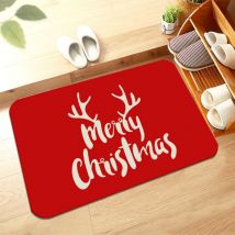 Feiyue - Décorations de Noël Joyeux Tapis de salle de bain rouge Tapis de bain mignon Décoration de salle de bain de Noël, Tapis de bain pour salle