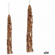 Ornement de Noël Guirlandes suspendues or 3,5 x 2,5 x 35 cm (24 pièces) - Krist+