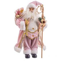 Décorations de Noël Rose Plastique Polyrésine Tissu 45 cm
