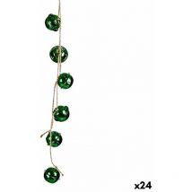 Ornement de cloche de Noël en plastique vert 58 x 3 x 3 cm (24 pièces) - Krist+