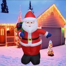 Ugreat - Décorations gonflables de Noël d'extérieur de 1,2 m - Père Noël gonflable avec sac cadeau - Décoration lumineuse à led intégrée pour jardin,