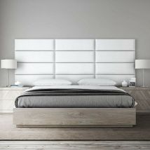 Decorative Panel Tufted Headboard Padded Wall 76cm White