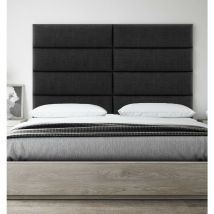 Decorative Panel Tufted Headboard Padded Wall 91cm Black