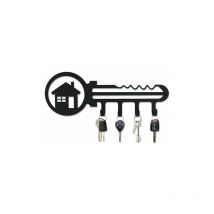Decorative Wall Mounted Iron Key Rack with 4 Key Hook Organizer