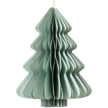 Alberello Di Natale Colore Menta In Carta , Decorazione Natalizia -40 Cm