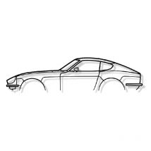 Shape Paris - decorazione da parete in metallo - 240Z 280Z - Decorazione in metallo - Silhouette auto - 120CM