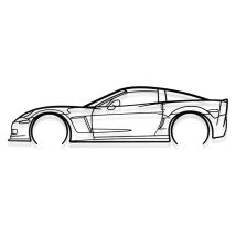 Decorazione da parete in metallo - corvette C6 Z06 - Decorazione da parete - 120CM