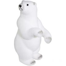 Fééric Lights And Christmas - Decorazione di Natale, orso in piedi floccato H.50CM - Atmosphera créateur d'intérieur