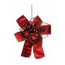 Decorazione fiocco di natale per porta 25 cm - colore rosso - addobbo natalizio