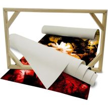 Decorazione Floreale Grunge - Quadro Canvas su telaio in legno - Misura: 100x70 cm
