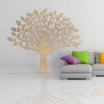 Decorazione in legno albero della vita, legno chiaro in legno mdf, altezza 1,7 metri