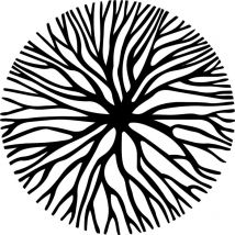 Epikasa - Décoration en Métal Cercle 4, Métal, Noir, 70x3x70 cm