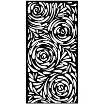 Decorazione da Parete in Metallo Rosa, Metallo, Nero, 35x1,5x71 cm
