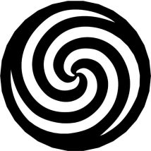 Decorazione in Metallo Spiral, Metallo, Nero, 50x3x50 cm