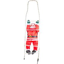 Decorazione Babbo Natale Su Scala A Led 38x140cm
