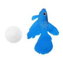 Eosnow Decorazione Dell'acquario Divertente Artificiale In Silicone Per Piccoli Pesci, Ornamento Per Acquario, Pesce Betta Blu
