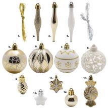 Decorazione dell'albero 73 pezzichampagne