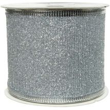 Lazo con purpurina plata 270x6,3cm edm 72283