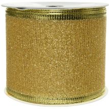 Lazo con purpurina dorado 270x6,3cm edm 72284