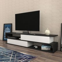 Cortez tv Unit for TVs up to 70' - Anthracite and White - Decorotika