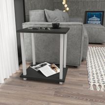 Gurnee Side Table End Table Coffee Table Bedside Table For Living Room Lounge Foyer Hallway Bedroom - White And Anthracite - White and Anthracite