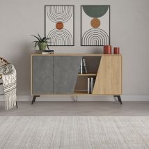 Decortie Fiona Console Sideboard Display Unit 150 - Oak / Retro Grey